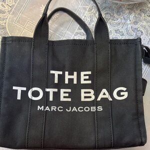 Marc Jacobs Black Canvas 'The Tote Bag' Small Duffel